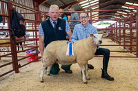 5 Maisie Muir from Windyknowe with Judge Stephen Graham Reserve Champion and First Prize Class 3